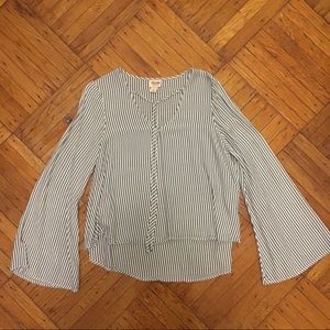 Mossimo striped bell sleeve blouse